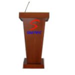 Teak Plywood V Shape Wooden Podium SP-628