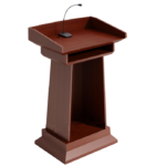 Wooden Lectern podium SP-650 with mic