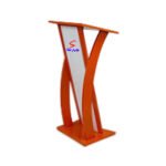 Laminated Brown-White Wooden Podium SP-636