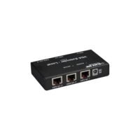 Black Box AC555A-4-R2 4-Port VGA Transmitter – rear view with 3 Cat5 out port and a power port.