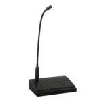 Black Ahuja APZ-501RM Remote Paging Mic Console with a flexible gooseneck microphone