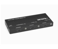 Black Box AVSP-HDMI1X2 HDMI splitter with audio, showcasing input/output ports and user-friendly design, ideal for high-definition AV distribution.