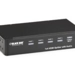 Black Box AVSP-HDMI1X4 HDMI Splitter – 4-Port HDMI Splitter with Audio, Full HD & 4K Support, Compact Design for Seamless Multi-Display Setup.