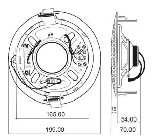 Functions of Bosch LBD060610 Ceiling loudspeaker 6W,metal with clamp