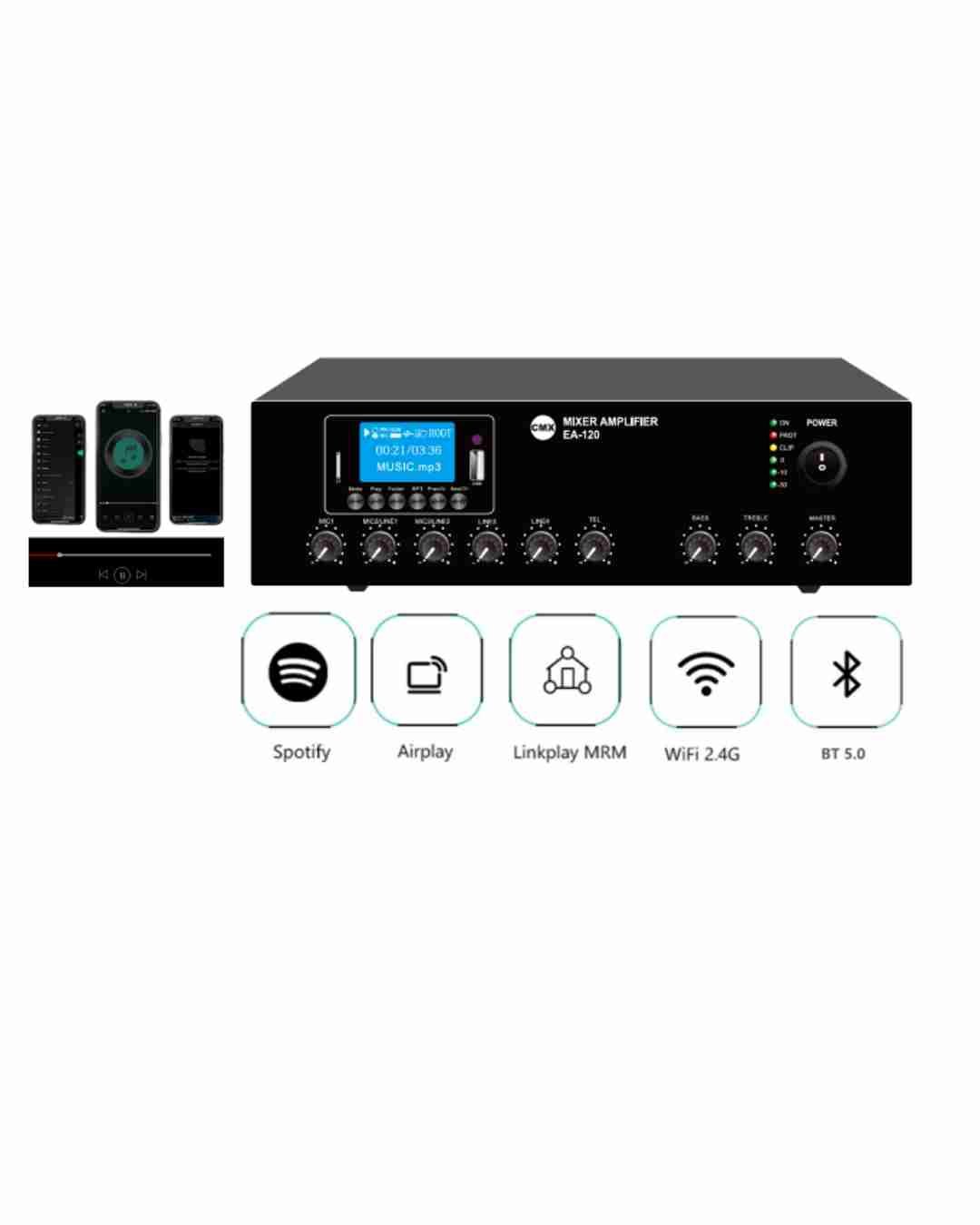 CMX-WiFi Streaming Amplifier EA-120W