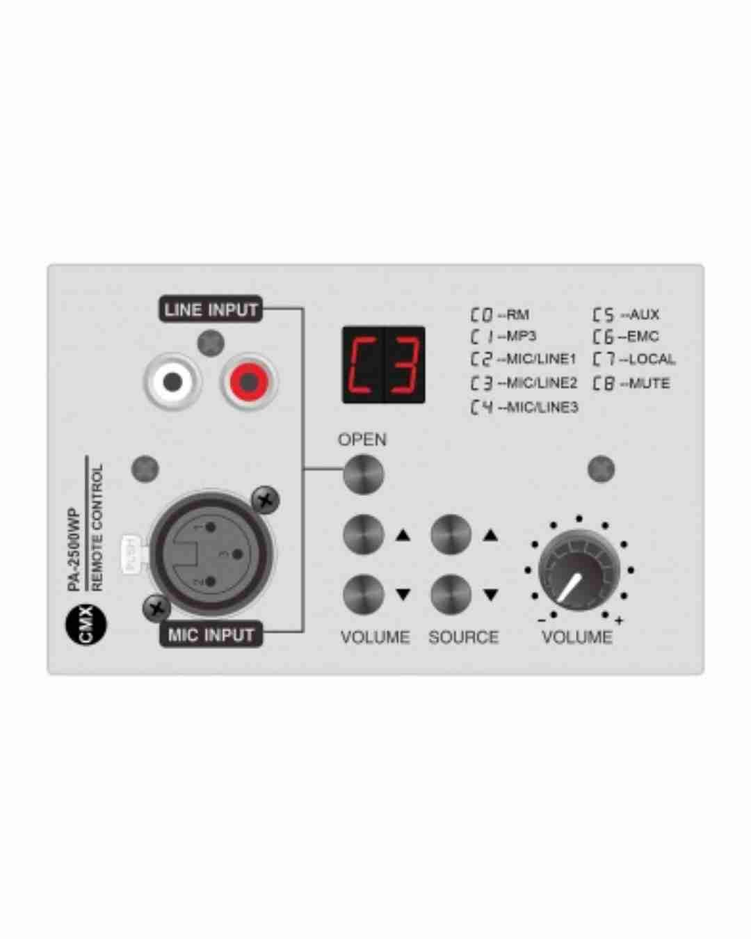 CMX-remote control panel PA-4500WP
