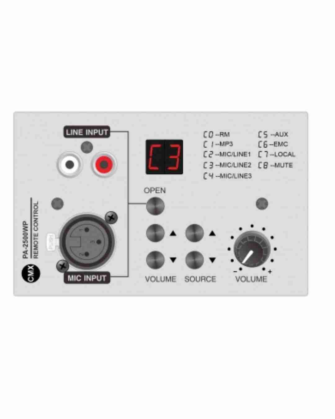 CMX-remote control panel PA-6000WP