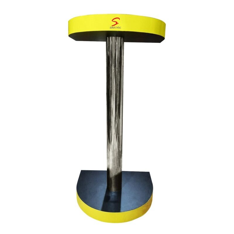 Yellow Wooden & Stainless Steel Podium Stand