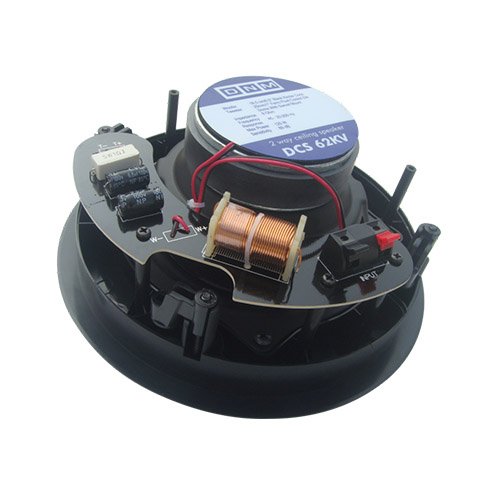 Rear view of DNM In-Ceiling Speaker DCS 52KV / 62KV featuring mounting system and high-quality connection terminals.