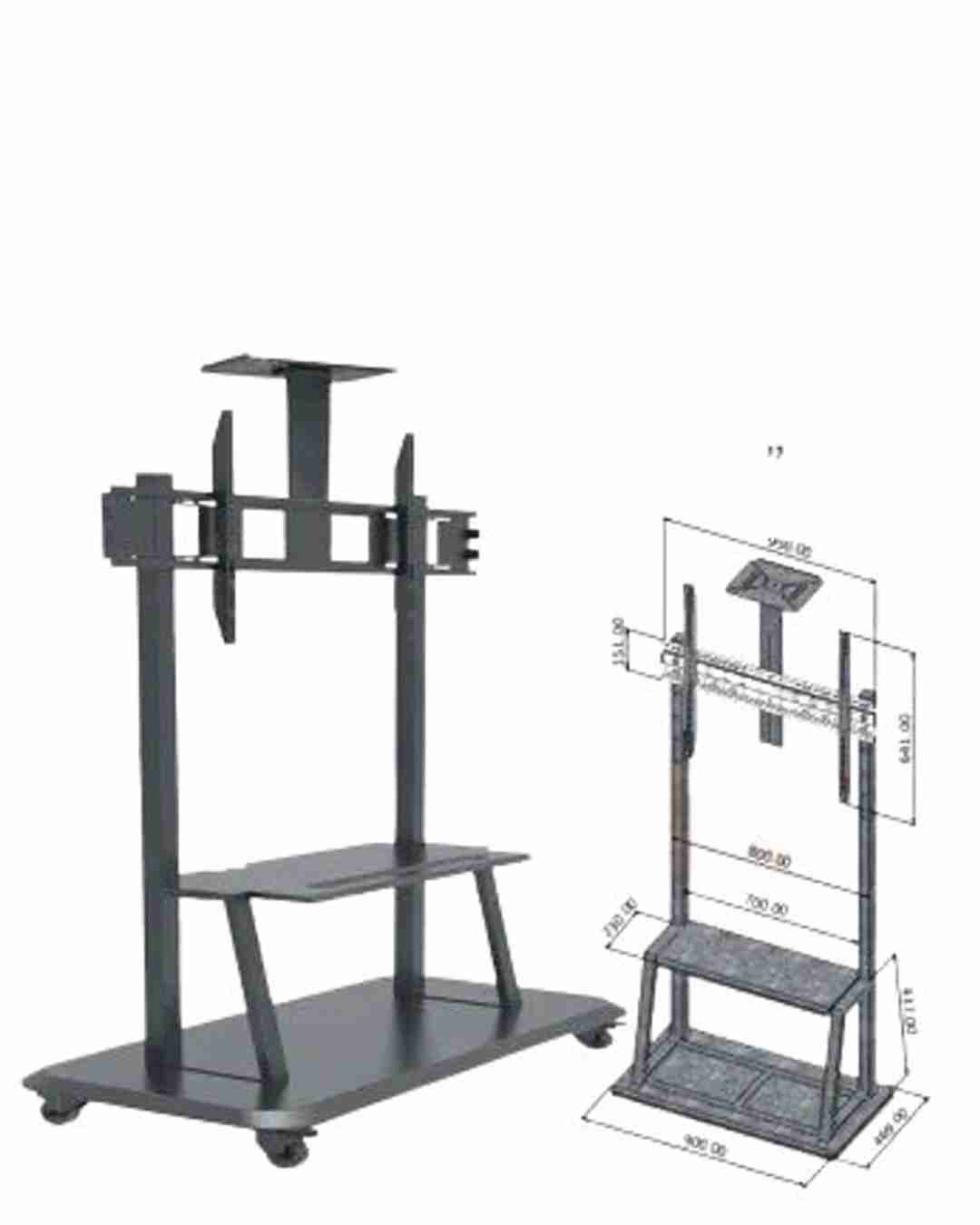 Interactive Flat Panel Trolley Stand