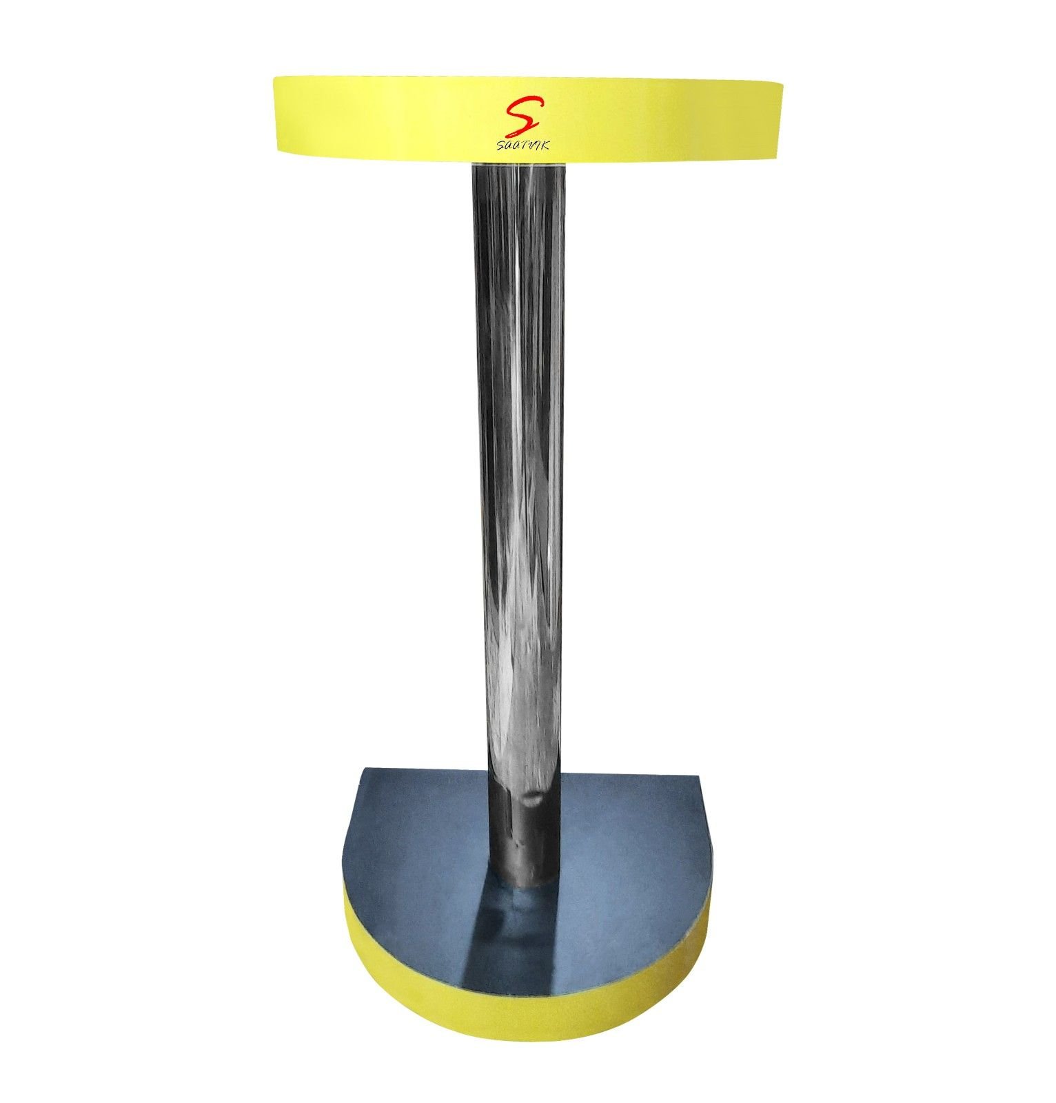 Yellow Wooden & Stainless Steel Podium Stand