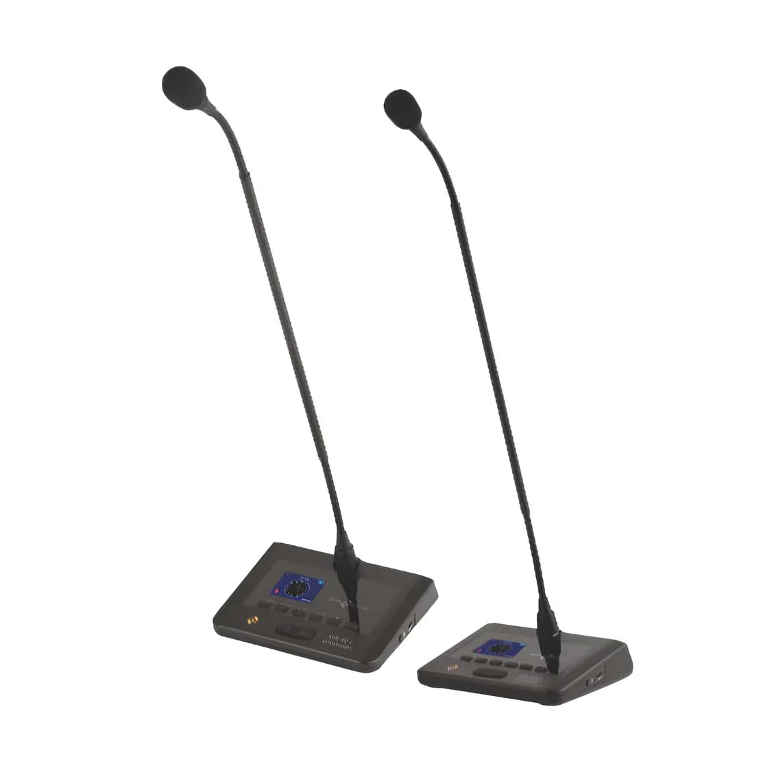 Studiomaster Vāk 40.C and Vak 40.D chairman and delegate wireless conference microphones