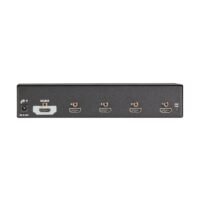 Rear panel of Black Box VSP-HDMI1X4-4K showing HDMI input, output ports, and power connection.