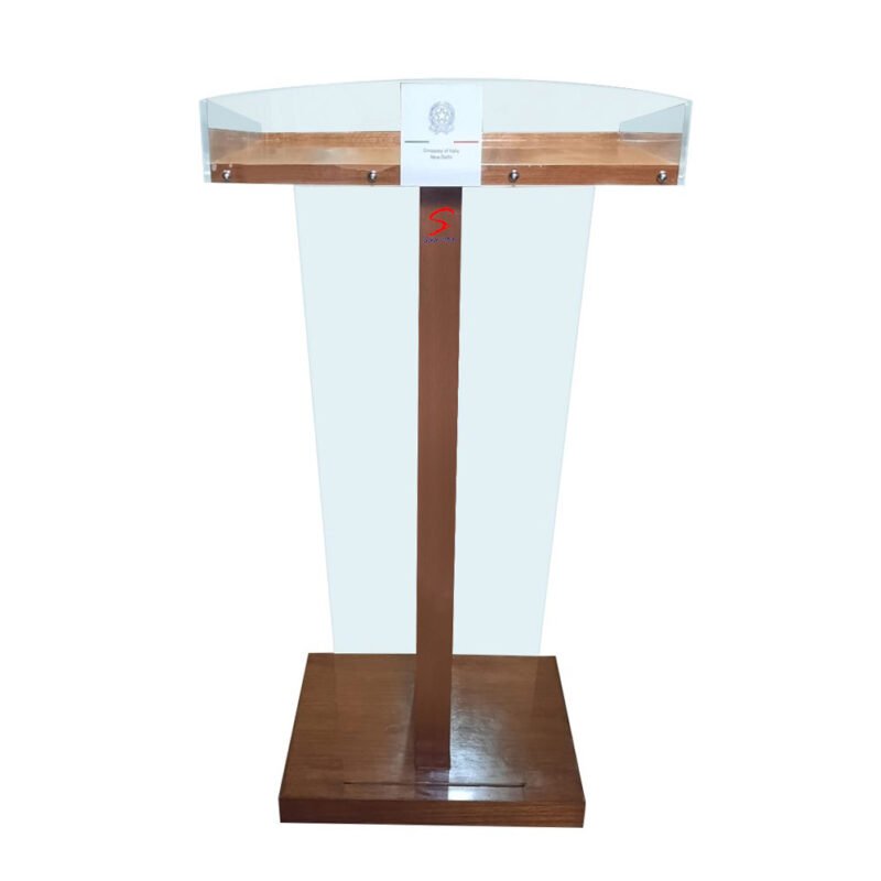 Premium Acrylic & Wooden Podium Stand