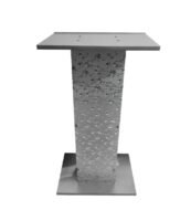 Black & Silver Wooden Podium Stand with Two Shelves (SP-552)