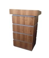 Laminated Wooden Podium Stand with broad top & 3 shelves for storage