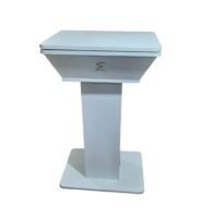Stylish White Digital Wooden Podium Stand