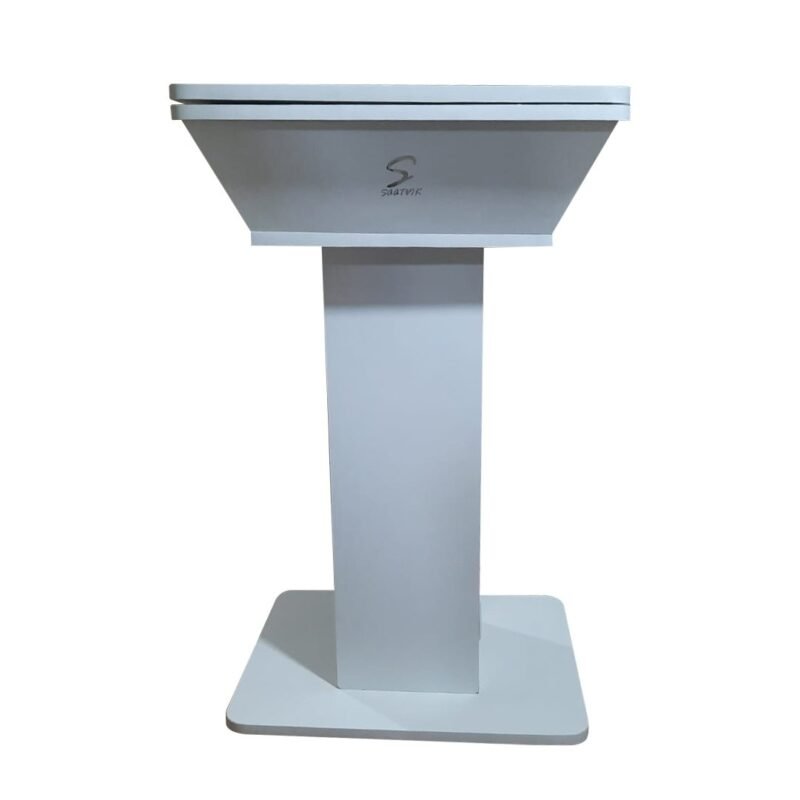 Stylish White Digital Wooden Podium Stand