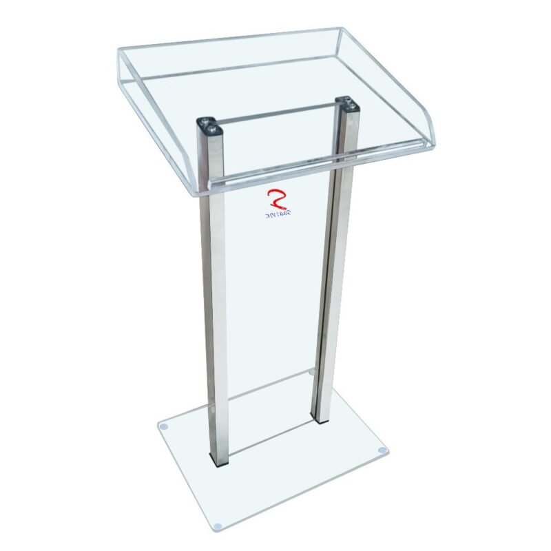 Premium Acrylic Podium Stand with Stainless Steel Pipe