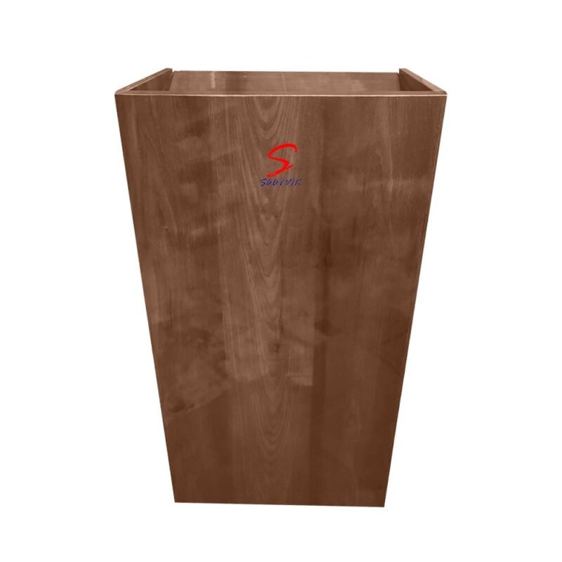 Wooden Podium Stand with 2 Shelves for Storage