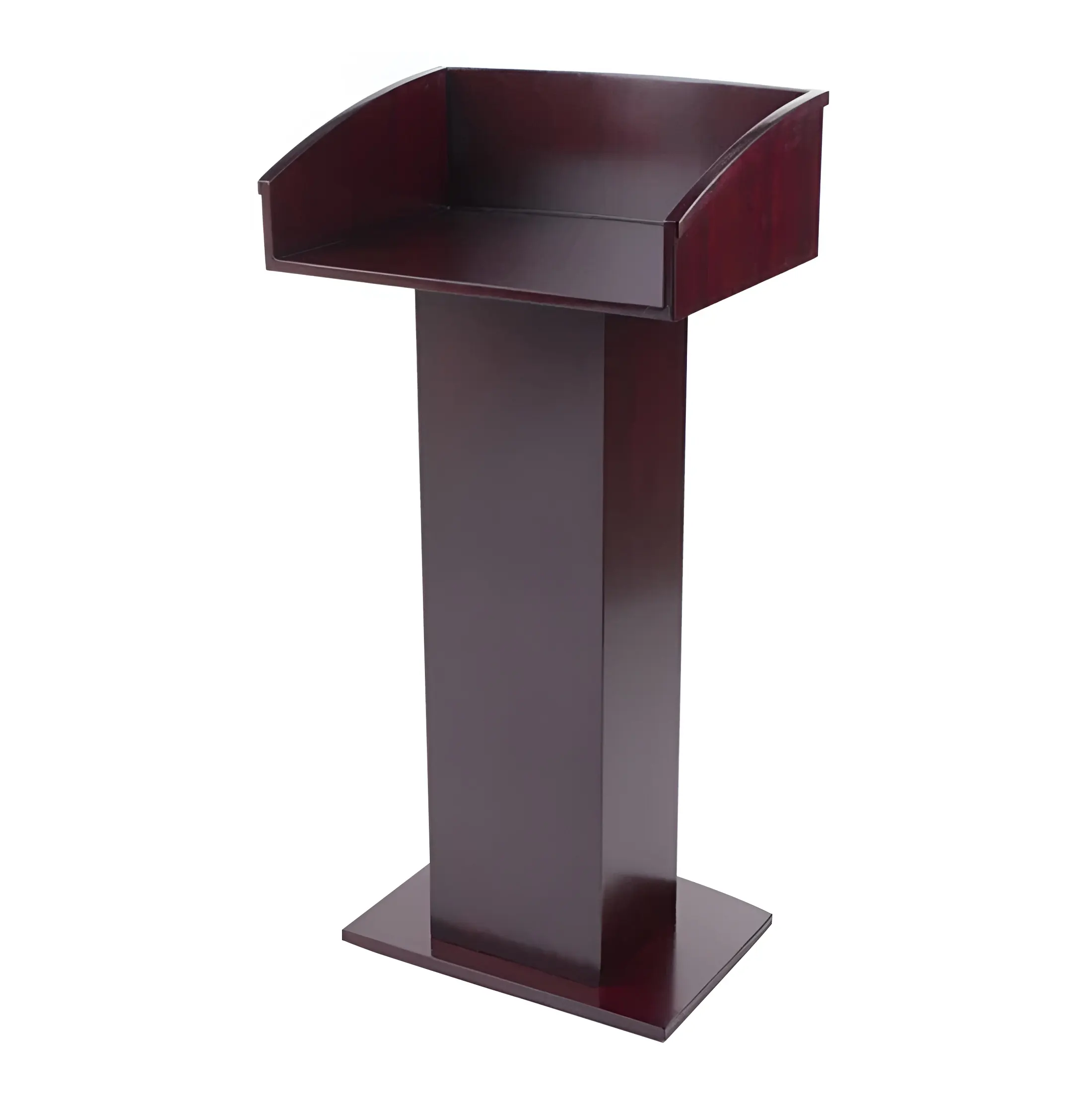 Teak Brown Wooden Podium Stand