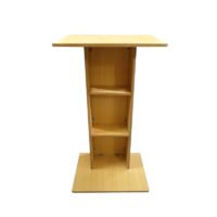 Wooden Podium with Open Shelf 