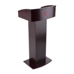 Teak Brown Wooden Podium Stand